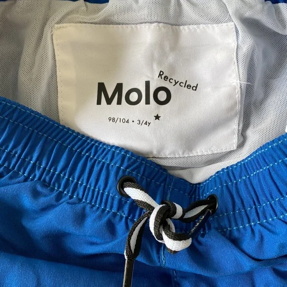 Molo Snorkel Blue Niko Block Swim Trunks Size 3/4 Y